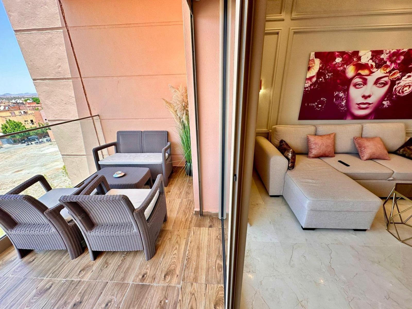 Appartement Luxueux Avec Piscine 10 Minutes Du Centre Ville Marrakesh Exterior foto