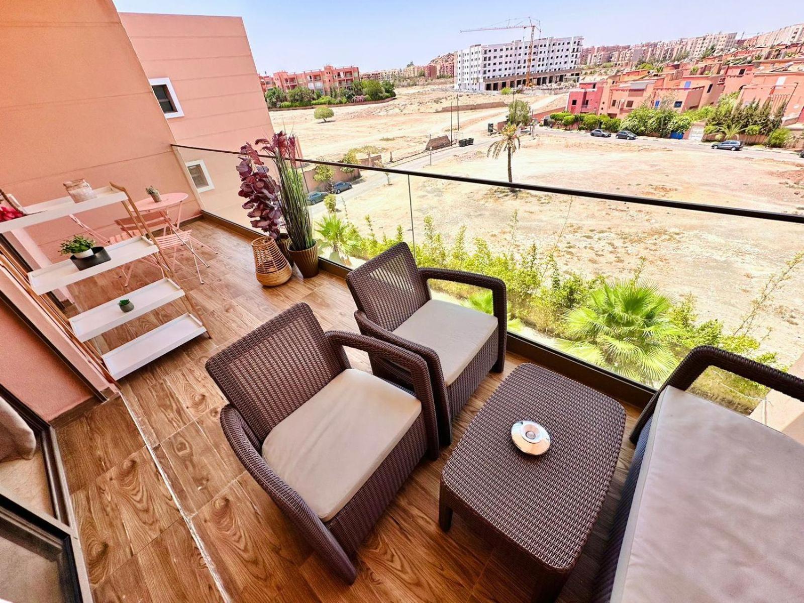 Appartement Luxueux Avec Piscine 10 Minutes Du Centre Ville Marrakesh Exterior foto
